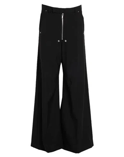 Rick Owens Man Pants Black Size 32 Virgin Wool In Animal Print
