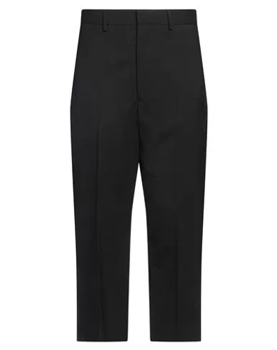 Rick Owens Man Pants Black Size 32 Virgin Wool, Elastane