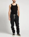 Rick Owens Logo-embroidered Organic Cotton Track Pants In Black