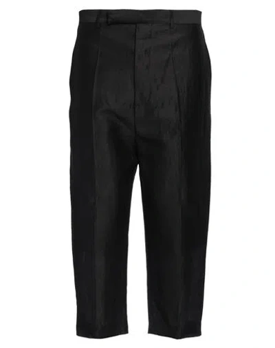 Rick Owens Man Pants Black Size 38 Linen, Polyamide