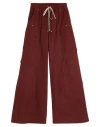 Rick Owens Man Pants Brick Size 32 Cotton, Elastane In Red