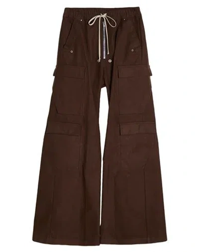Rick Owens Man Pants Brown Size 32 Cotton In Brown