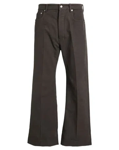Rick Owens Man Pants Charcoal Size 31 Cotton In Brown
