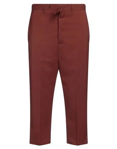 Rick Owens Man Pants Chocolate Brown Size 32 Virgin Wool