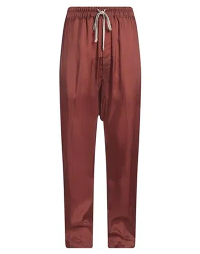 Rick Owens Man Pants Chocolate Brown Size 36 Cupro