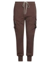 Rick Owens Man Pants Chocolate Brown Size 40 Cotton, Elastane