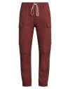 Rick Owens Man Pants Chocolate Brown Size 40 Cotton, Elastane