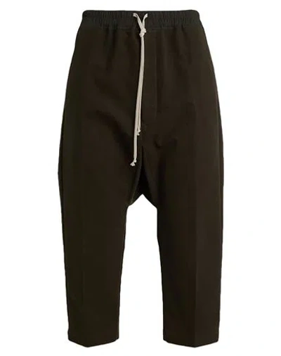Rick Owens Man Pants Dark Green Size 36 Cotton In Brown