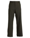 Rick Owens Man Pants Dark Green Size 36 Virgin Wool, Elastane In Black