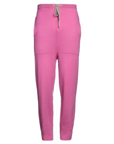 Rick Owens Man Pants Fuchsia Size L Cashmere In Pink