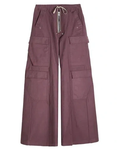 Rick Owens Man Pants Garnet Size 32 Cotton In Red