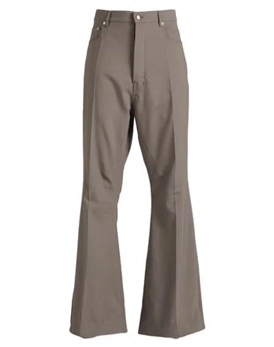 Rick Owens Man Pants Grey Size 34 Virgin Wool, Elastane In Gray