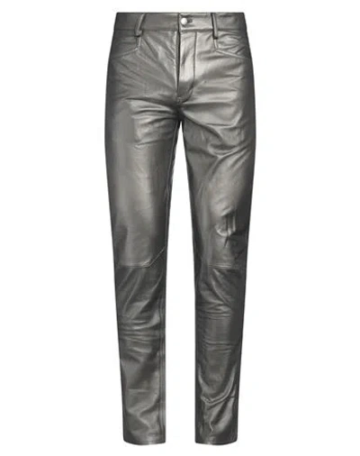 Rick Owens Man Pants Grey Size 36 Lambskin