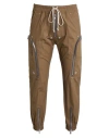 Rick Owens Man Pants Khaki Size 32 Cotton, Elastane In Brown