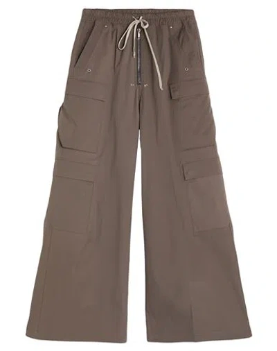 Rick Owens Man Pants Lead Size 32 Cotton, Elastane In Grey