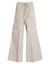 Rick Owens Man Pants Light Grey Size 28 Cotton, Elastane In Gray