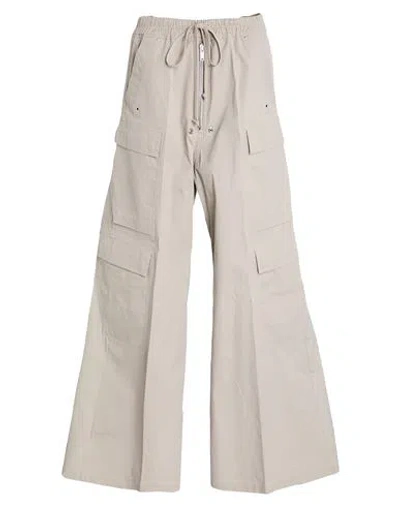 Rick Owens Man Pants Light Grey Size 28 Cotton, Elastane