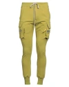 Rick Owens Man Pants Lime Green Size 34 Cotton, Elastane