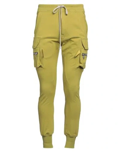 Rick Owens Man Pants Lime Green Size 34 Cotton, Elastane