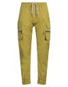 Rick Owens Man Pants Lime Green Size 34 Cotton, Elastane In Green