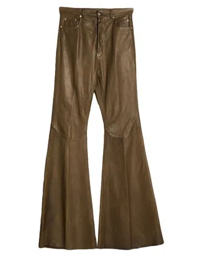 Rick Owens Man Pants Military Green Size 32 Lambskin