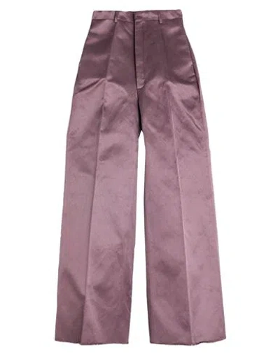Rick Owens Man Pants Plum Size 32 Polyester In Purple