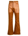 Rick Owens Man Pants Tan Size 30 Cotton In Brown