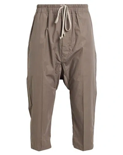 Rick Owens Man Pants Taupe Size 32 Cotton In Brown