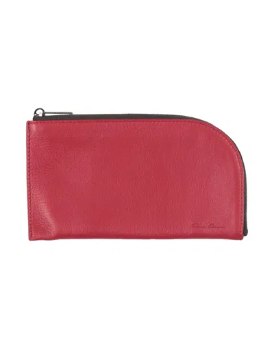 Rick Owens Pouches In Brick Red