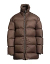 Rick Owens Mens Fawn Porterville Turtle Longline Regular-fit Shell-down Coat In Brown