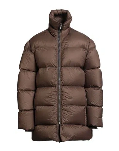 RICK OWENS RICK OWENS MAN PUFFER CHOCOLATE BROWN SIZE 38 POLYAMIDE