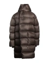 Rick Owens Man Puffer Khaki Size 40 Polyamide, Virgin Wool In Beige