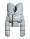 Rick Owens Man Puffer Light Grey Size 40 Polyamide In Gray