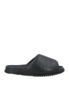 Rick Owens Man Sandals Black Size 9 Leather In Black