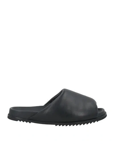 Rick Owens Man Sandals Black Size 9 Leather