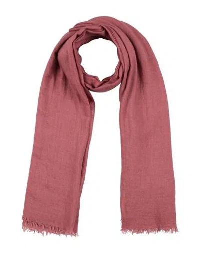 Rick Owens Man Scarf Antique Rose Size - Virgin Wool, Silk, Cashmere In Pink
