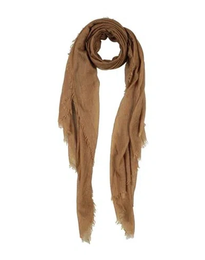 Rick Owens Man Scarf Camel Size - Cashmere In Sand