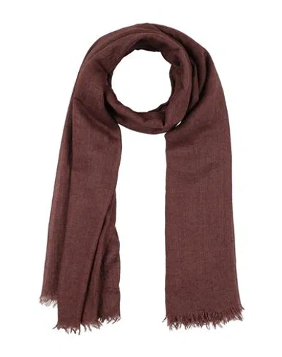 Rick Owens Man Scarf Chocolate Brown Size - Virgin Wool, Silk, Cashmere