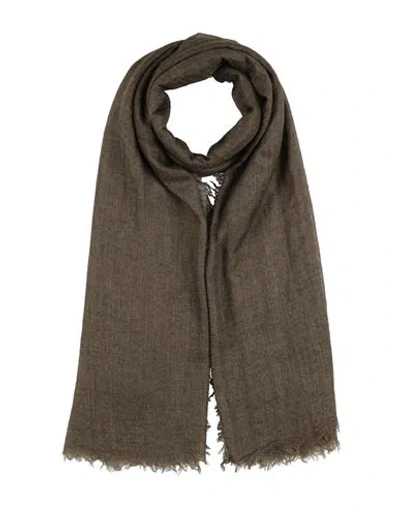 Rick Owens Man Scarf Khaki Size - Cashmere In Sand