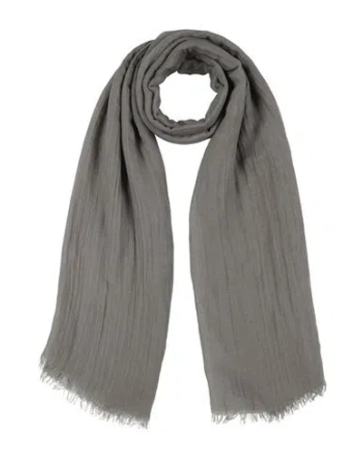 Rick Owens Man Scarf Lead Size - Modal, Linen, Silk In Grey