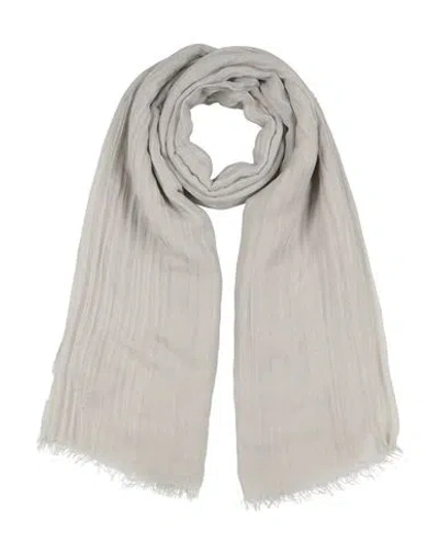 Rick Owens Man Scarf Light Grey Size - Modal, Linen, Silk In Grey
