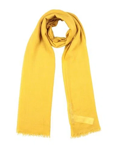 Rick Owens Man Scarf Marigold Size - Virgin Wool, Silk, Cashmere In Yellow