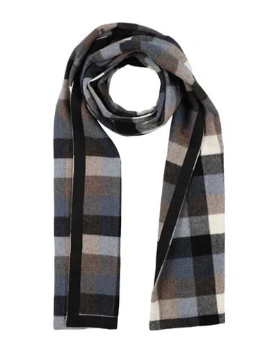 Rick Owens Man Scarf Navy Size - Virgin Wool In Blue