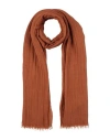 Rick Owens Man Scarf Rust Size - Modal, Linen, Silk