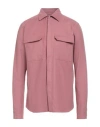 Rick Owens Man Shirt Antique Rose Size 38 Cotton In Pink