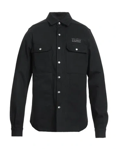Rick Owens Man Shirt Black Size 40 Cotton