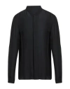 Rick Owens Man Shirt Black Size 42 Viscose, Silk