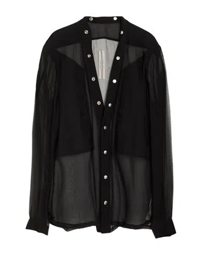 Rick Owens Man Shirt Black Size 44 Cupro