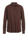 Rick Owens Fog Pocket Outershirt In Brown