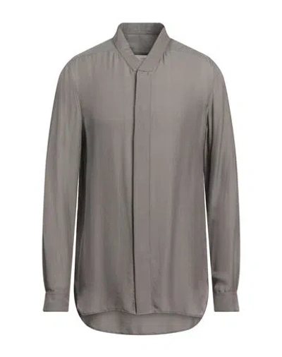 Rick Owens Man Shirt Grey Size 40 Viscose, Silk